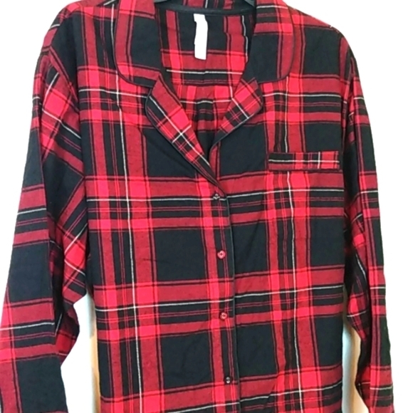 GILLIGAN & O'MALLEY 2-PC RED BLACK PAJAMA PANT & LONG SLEEVE TOP SET SIZE 3X NWT - Picture 3 of 10